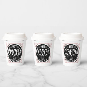 Vasos De Papel Coca caliente servido aquí Navidades fiesta