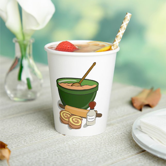 Vasos De Papel Cocina acogedora con ingredientes para hacer pan d (Subido por el creador)