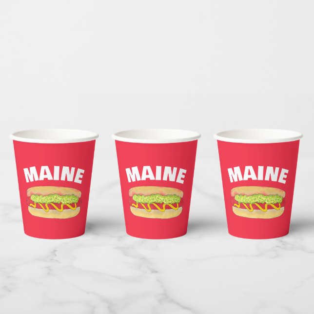 Vasos De Papel Cocina de comida Maine Red Snapper Hotdog Portland (Multi)
