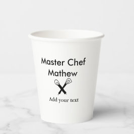 Vasos De Papel Cocina maestra cocinera panadería cocinero agregar