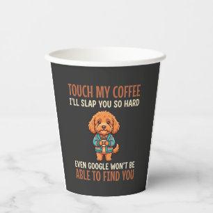 Vasos De Papel Cockapoo Divertido Amante Del Café