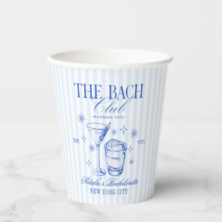 Vasos De Papel Cocktails Club Bachelorette Party Blue