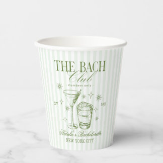 Vasos De Papel Cocktails Club Bachelorette Party Green