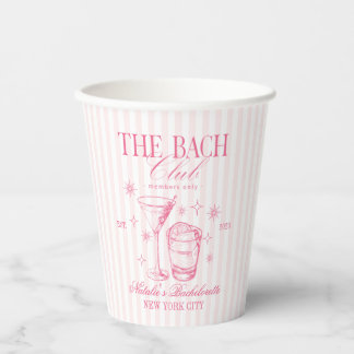 Vasos De Papel Cocktails Club Bachelorette Party Pink