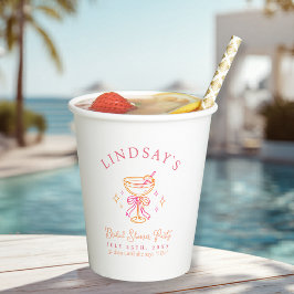 Vasos De Papel Coctail Bridal Shower