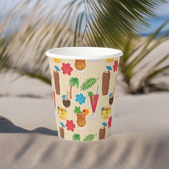 Vasos De Papel Cócteles tropicales de Tiki (Subido por el creador)