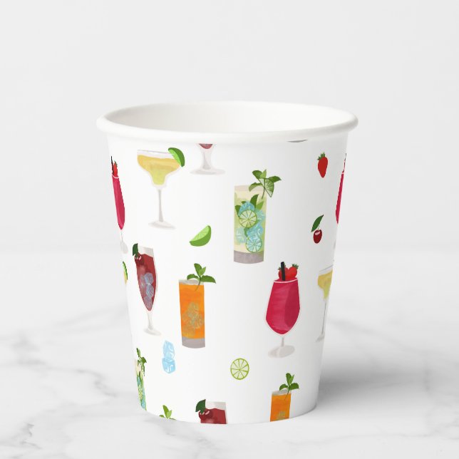 Vasos De Papel Cócteles y bebidas Fiestas (Anverso)