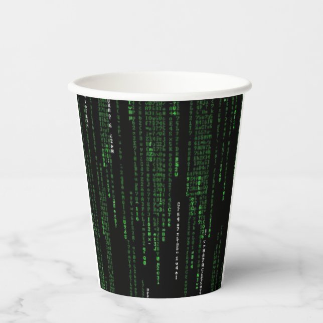 Vasos De Papel Código de matriz (Anverso)