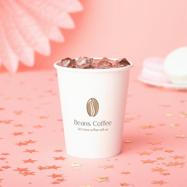 Vasos De Papel Coffee Beans Paper Cup – Let’s Have a Coffee With  (in situ)