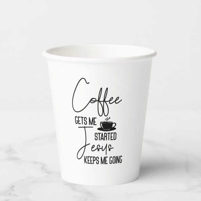 Vasos De Papel Coffee Bible Life Quote (Anverso)
