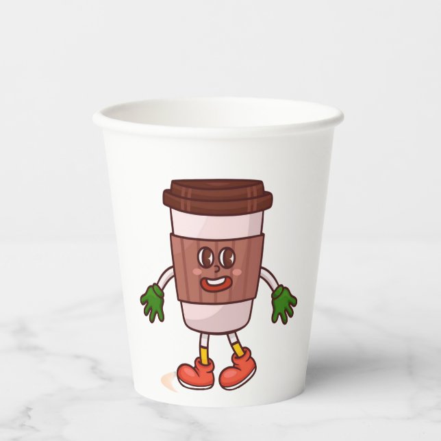 Vasos De Papel Coffee divertido (Anverso)