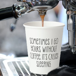 Vasos De Papel Coffee divertido Amantes de la tipografía sarcásti