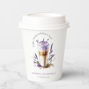 Vasos De Papel Coffee Latte Fun Cumpleaños Personalizado
