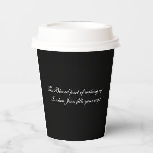Vasos De Papel Coffee mug. Bendita parte de despertarse... Coffee