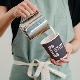 Vasos De Papel Coffee Navy blue Café Restaurant Café Script de ne