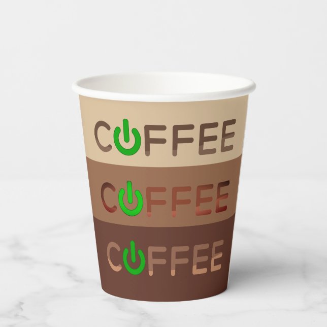Vasos De Papel Coffee Power (Verde) (Reverso )