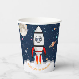 Vasos De Papel Cohete astronauta Espacio Ultraterrestre Primer cu