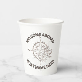 Vasos De Papel Cojines de bienvenida a bordo