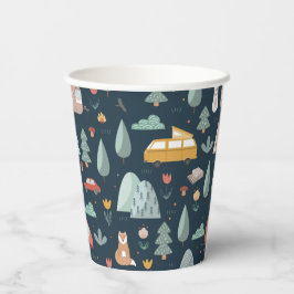 Vasos De Papel Colas de Fiestas de camping | Escenario forestal