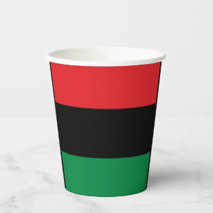 Vasos De Papel Colas de papel rojo negro y verde