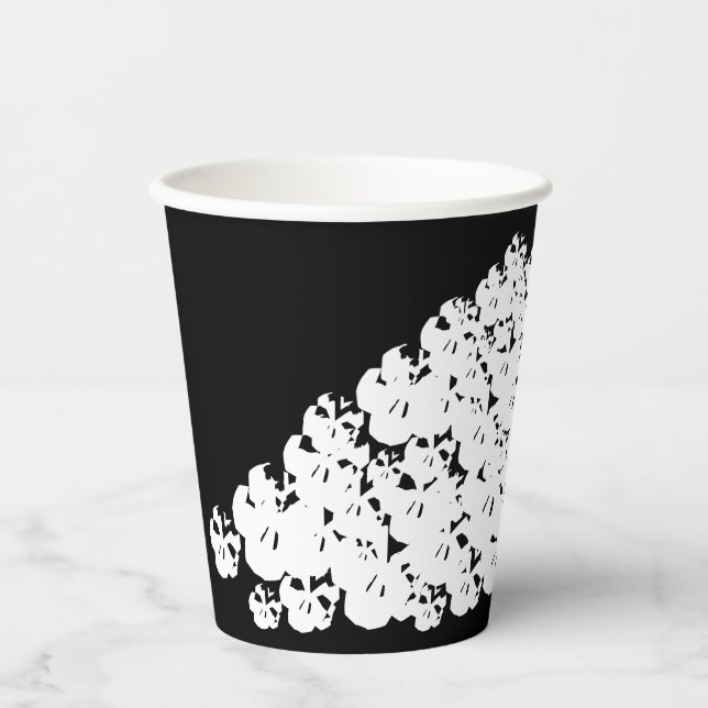 Vasos De Papel Colección de cráneos blancos y negros de Halloween (Anverso)