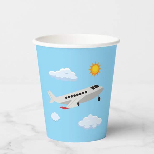 Vasos De Papel ¡Colección de Fiestas de aviones! (Anverso)