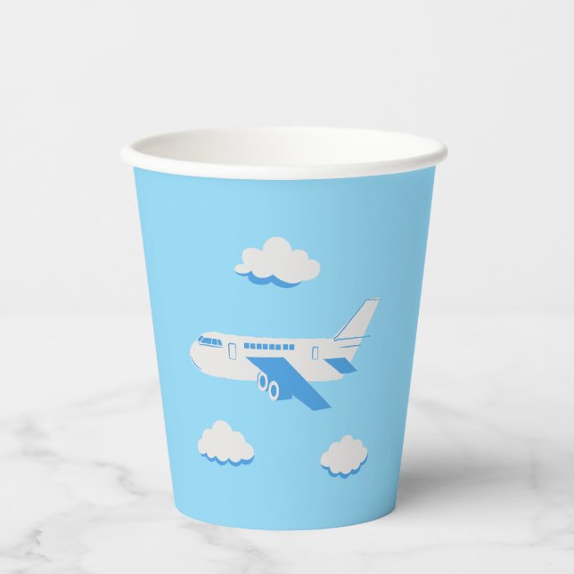 Vasos De Papel ¡Colección de Fiestas de aviones! (Anverso)