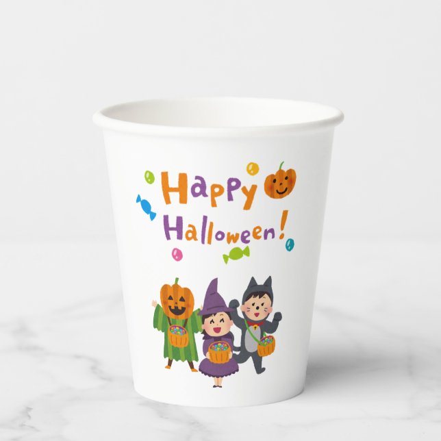 Vasos De Papel ¡Colección de fiestas de Halloween! (Anverso)
