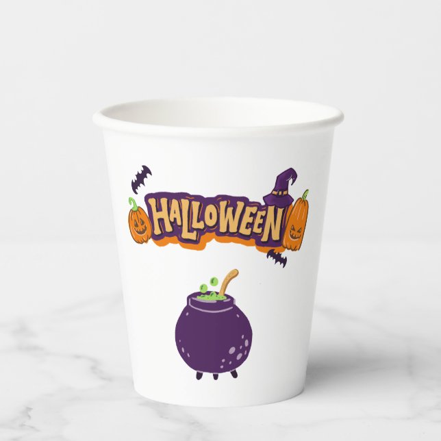 Vasos De Papel ¡Colección de fiestas de Halloween! (Anverso)
