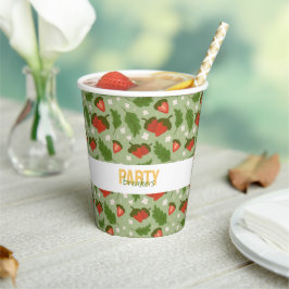 Vasos De Papel Colección de patrones de cesta de frutas - fresas