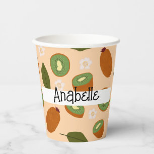 Vasos De Papel Colección de patrones de cesta de frutas - Kiwi