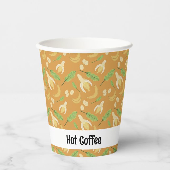 Vasos De Papel Colección de patrones de cestas de frutas - Banana (Anverso)