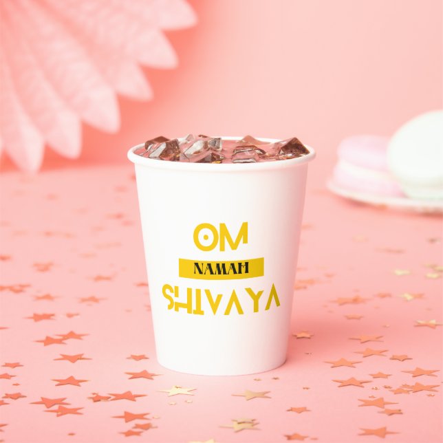 Vasos De Papel Colección divina: Om Namah Shivaya (in situ)