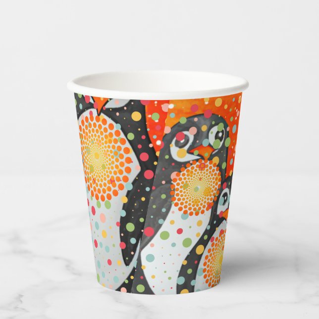 Vasos De Papel Colección fantástica de pingüinos (Anverso)