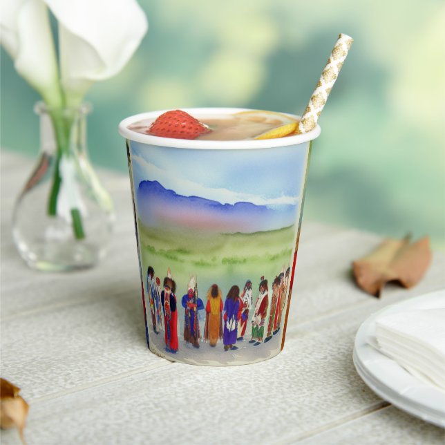 Vasos De Papel Colección india estadounidense (in situ)