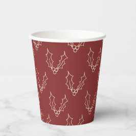 Vasos De Papel Colección Navidades simples - Holly