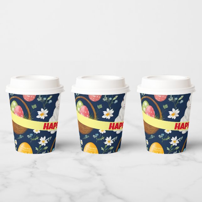 Vasos De Papel Colección popular Bunny Happy Easter (Multi)