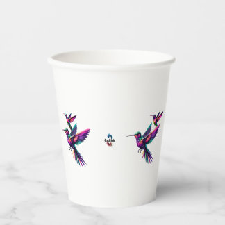 Vasos De Papel Colibrí prisma multicolor