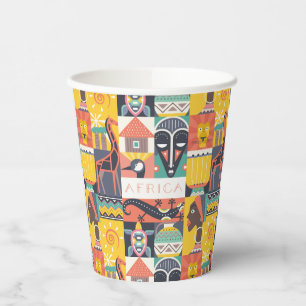 Vasos De Papel Collage de arte simbólico africano