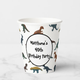 Vasos De Papel Collage de dinosaurios de juguetes plásticos y tu 