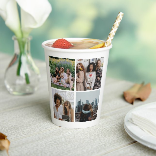 Vasos De Papel Collage de fotos moderno simple (in situ)