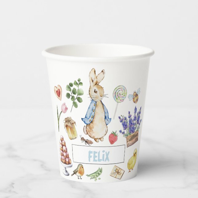 Vasos De Papel Collage Peter the Rabbit (Anverso)