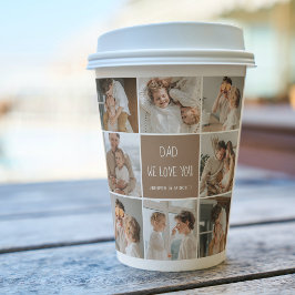 Vasos De Papel Collage Photo Dad We Love Happy Fathers Day