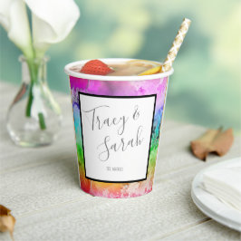 Vasos De Papel Color de agua de la tinta del alcohol del arcoiris