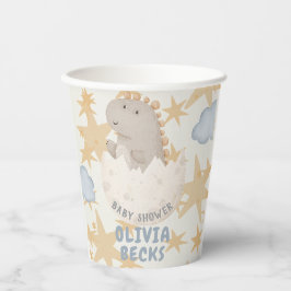 Vasos De Papel Color de agua pastel Baby Shower ilustrativo