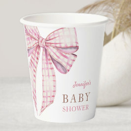 Vasos De Papel Color de agua rosada de Chica Baby Shower
