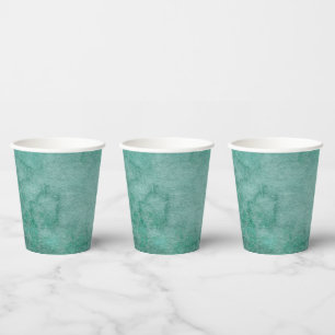 Vasos De Papel Color de agua verde oscuro texturado