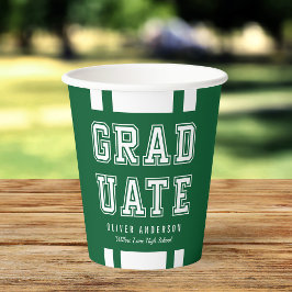 Vasos De Papel Color de fondo editable Graduado universitario