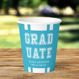 Vasos De Papel Color de fondo editable Graduado universitario