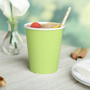 Vasos De Papel Color de tendencia - Copas de papel verde de prima